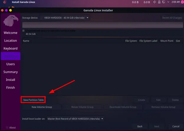 Select-New-Partition-Table-for-Garuda-Linux