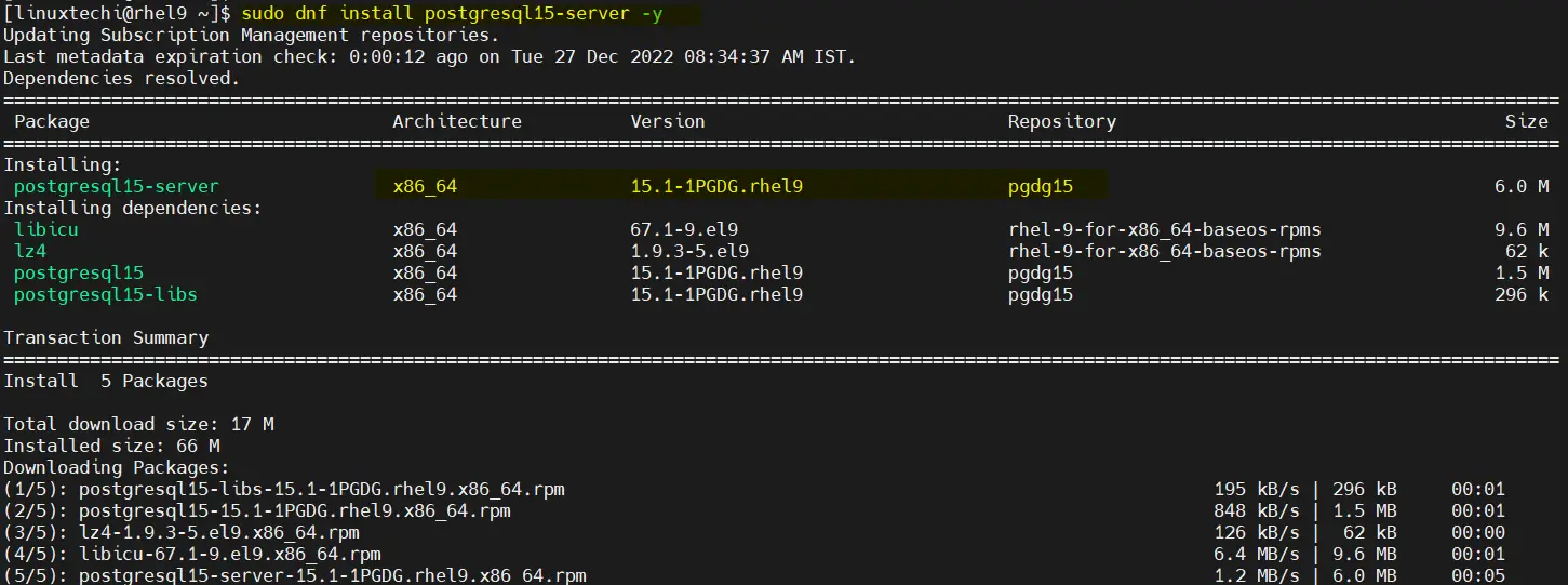 dnf-install-postgresql15-rhel9