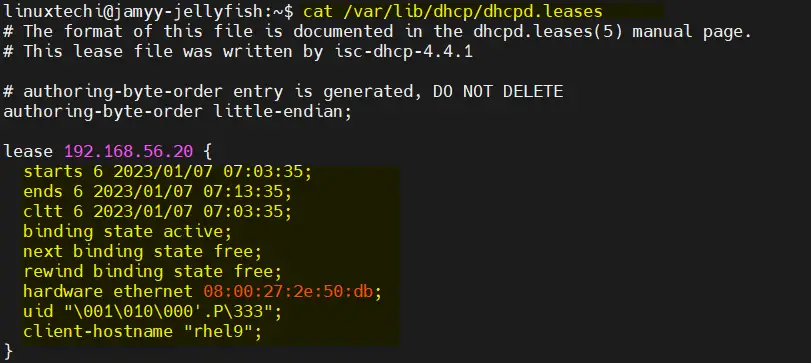 DHCP-IP-Leasesd-Ubuntu