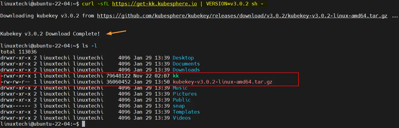 Download-KubeKey-Ubuntu-Command-Line