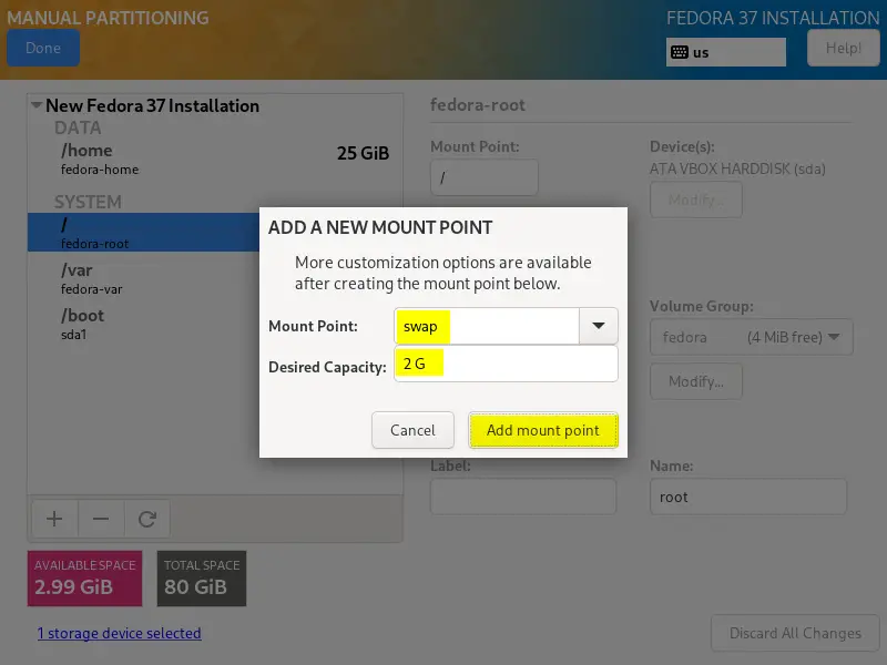 Swap-Partition-For-Fedora-Server-37