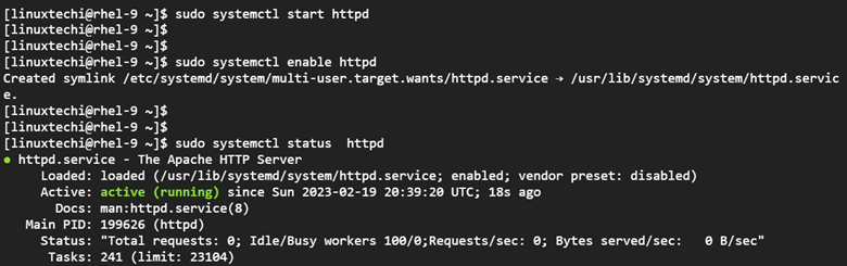 Start-Enable-Http-Pgadmin-RHEL9