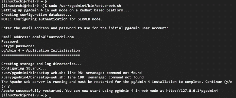 semange-not-found-pgadmin4-rhel9