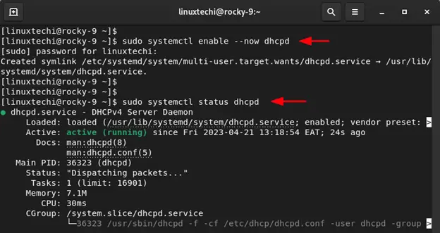DHCP-Server-Service-Status-RHEL-RockyLinux