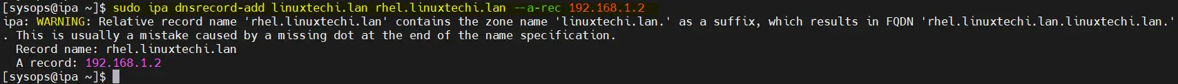 Add-DNS-Record-RHEL-RockyLinux-AlmaLinux
