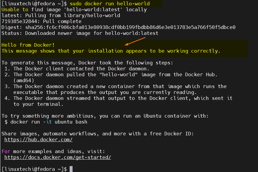 docker-run-hello-world-image-fedora