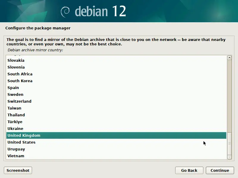 Archive-Country-Debian12-Installation