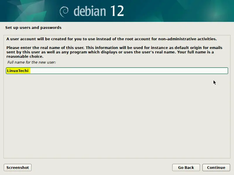 FullName-New-User-Debian12-Installation