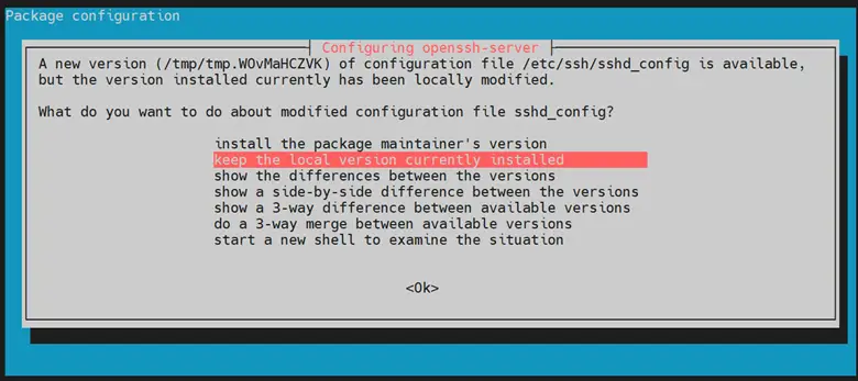 Keep-Local-Verison-SSHD-During-Debian-Upgrade