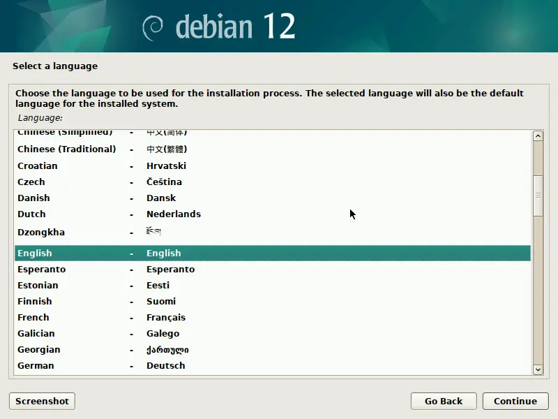 Language-Selection-Debian12-Installation