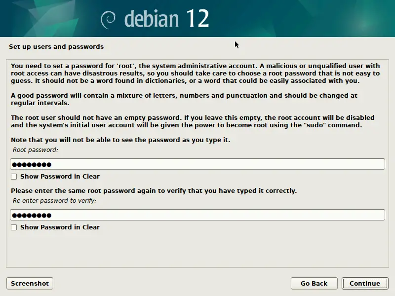 Set-Root-User-Password-Debian12-Installation