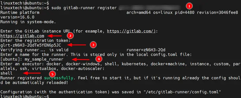 Gitlab-Runner-Register-Commamd-Ubuntu