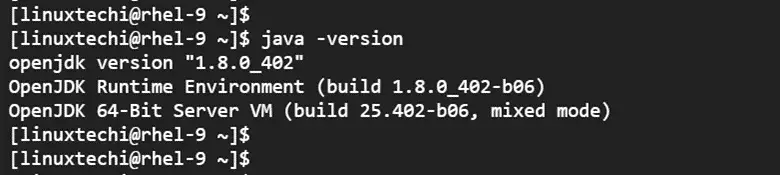 Check-Java8-Version-RHEL9