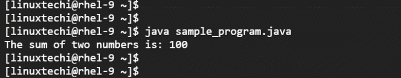 Execute-Sample-Java-Program