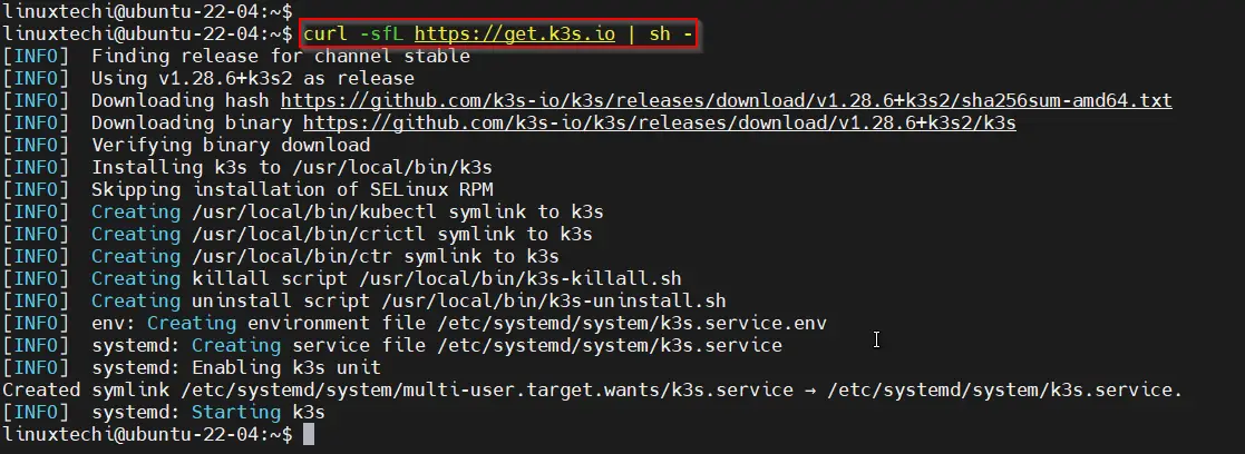 Install Kubernetes Using K3s on Ubuntu 22.04