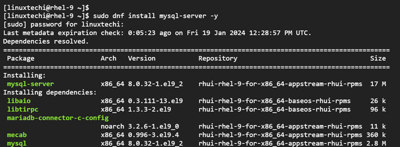 Install-MySQL-on-RHEL9