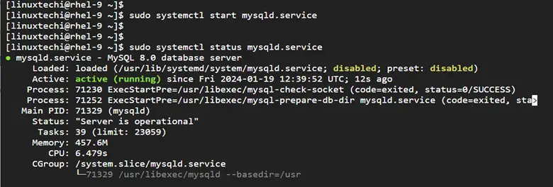 MySQL-Server-Service-Status-RHEL9-RockyLinux9