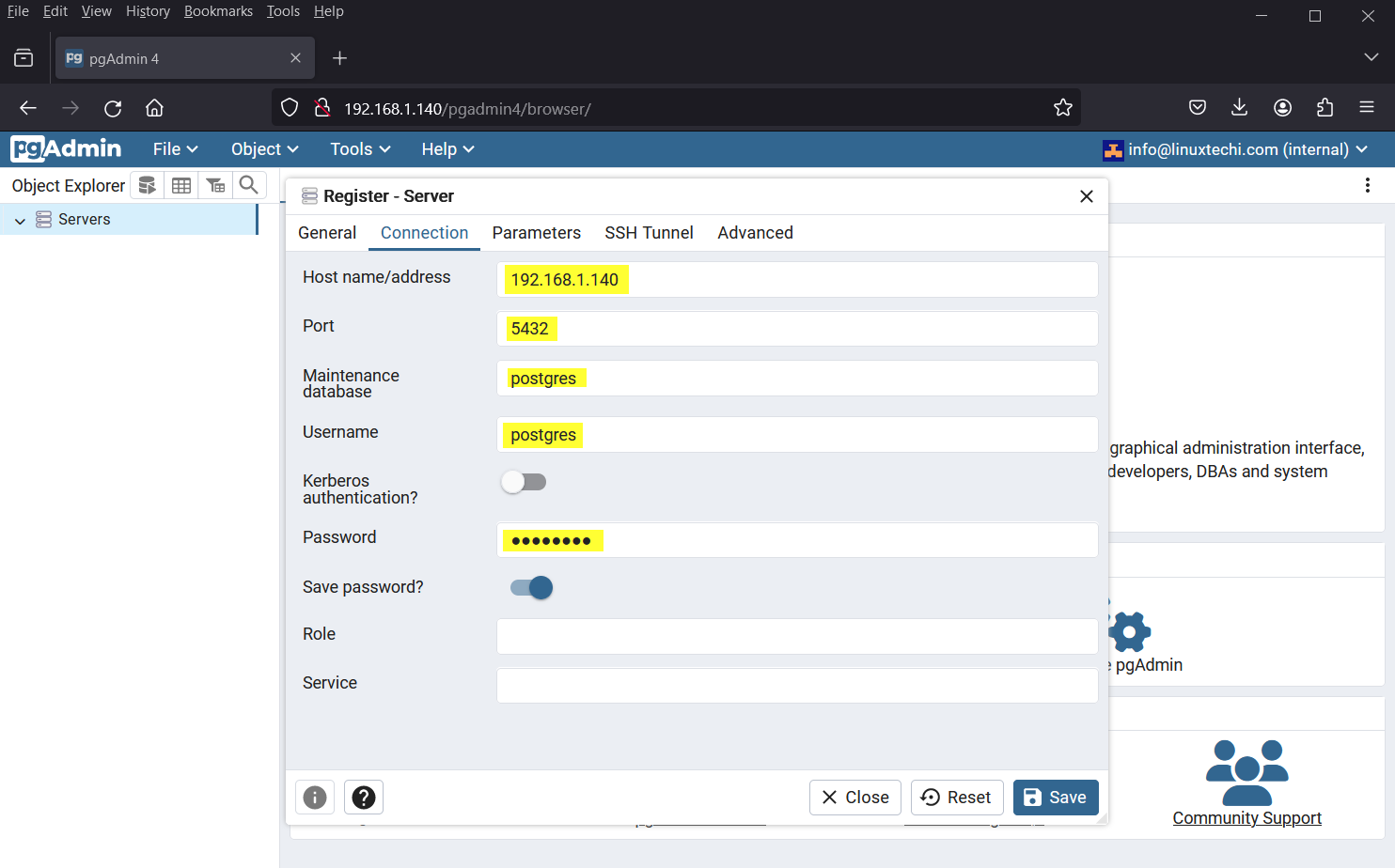 PostgreSQL-Connection-Details-pgAdmin-GUI-Ubuntu-22-04