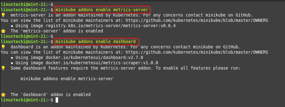Enable-Minikube-Addons-LinuxMint21
