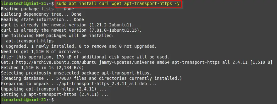 Install-Curl-Wget-LinuxMint21