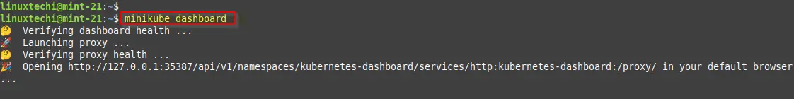 Minikube-Dashboard-Command-LinuxMint21