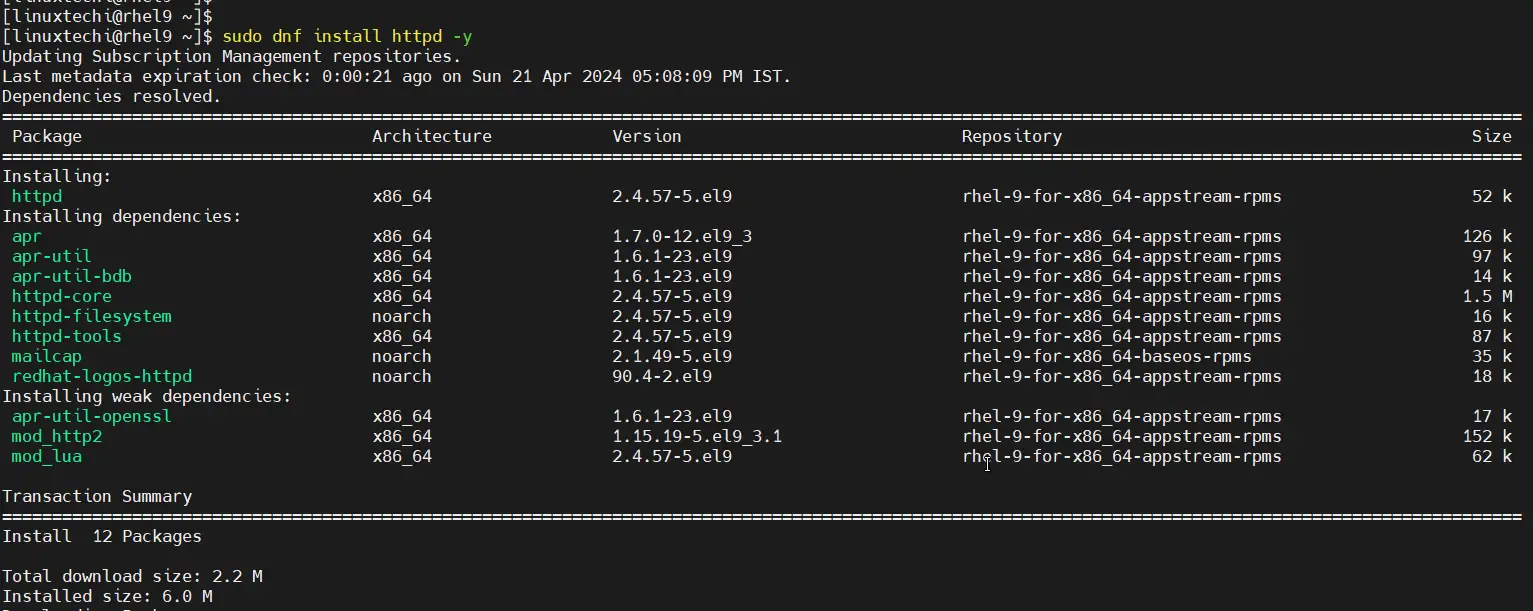 Install-Httpd-Package-dnf-command-developer-subscription