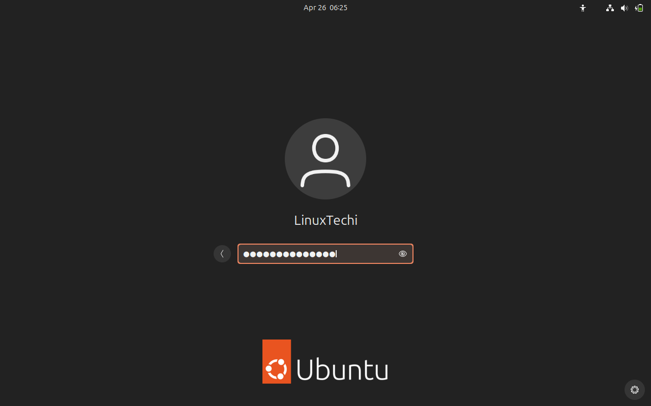 Login-Screen-Ubuntu-24-04-Post-Installation