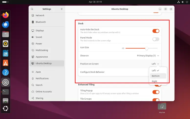 Adjust-dock-settings-Ubuntu-Desktop