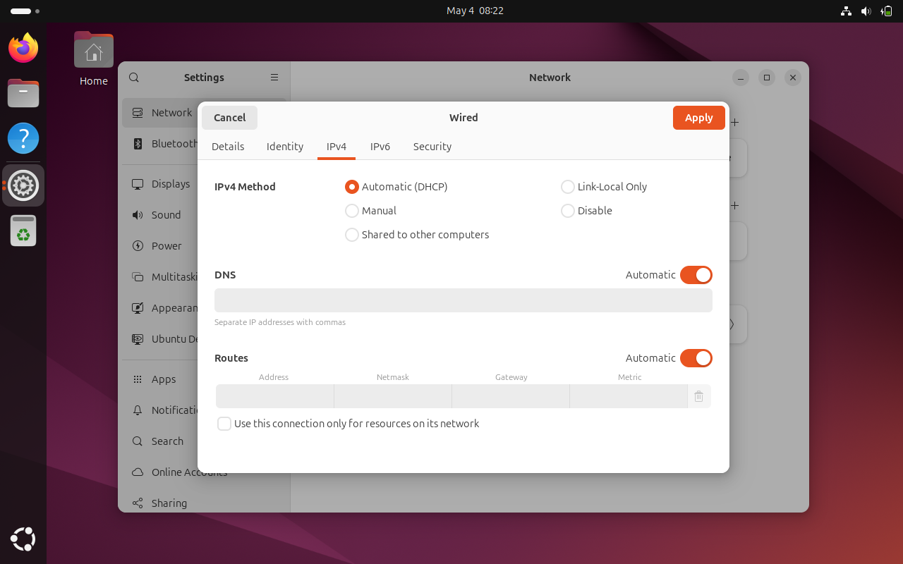 Automatic-DHCP-Option-Ubuntu-24-04-Network-Settings-GUI