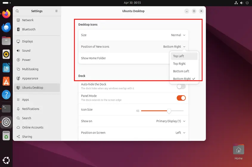 Change-Size-Location-Desktop-icons-Ubuntu-24-04