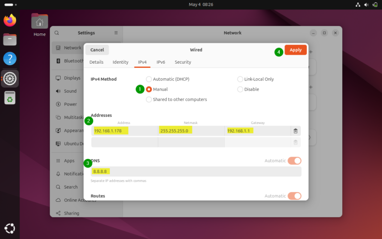 How to Configure Static IP Address on Ubuntu 24.04 (Desktop)