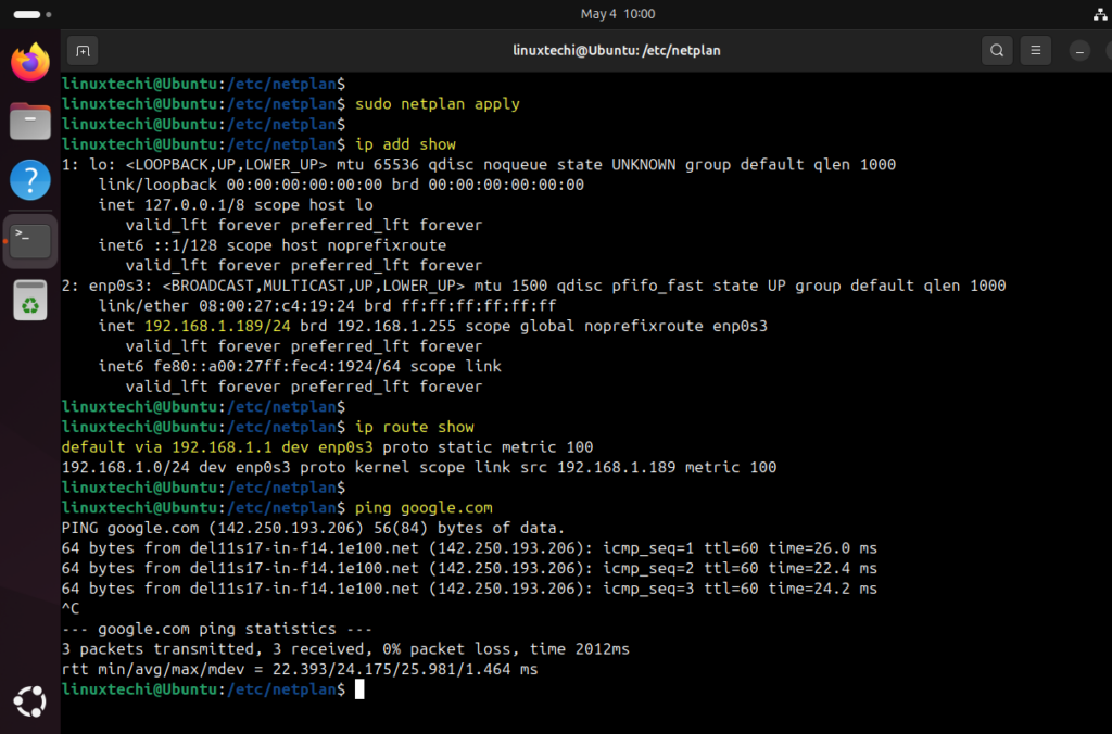 How to Configure Static IP Address on Ubuntu 24.04 (Desktop)