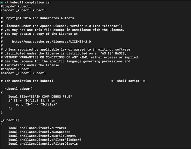 Kubectl Completion Command