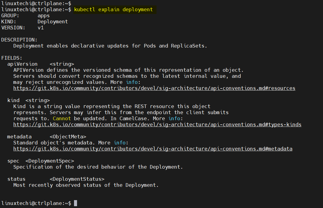 Kubectl Explain Deployment