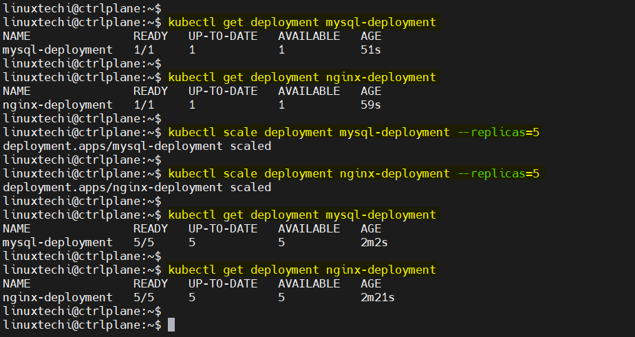 Kubectl Scale Deployment Command