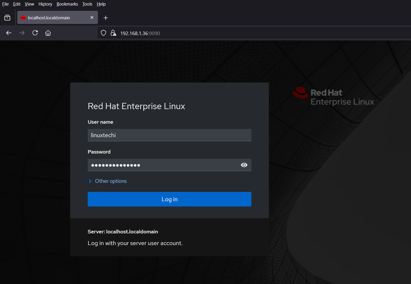 RHEL 10 Server Cockpit Web Console Post Installation